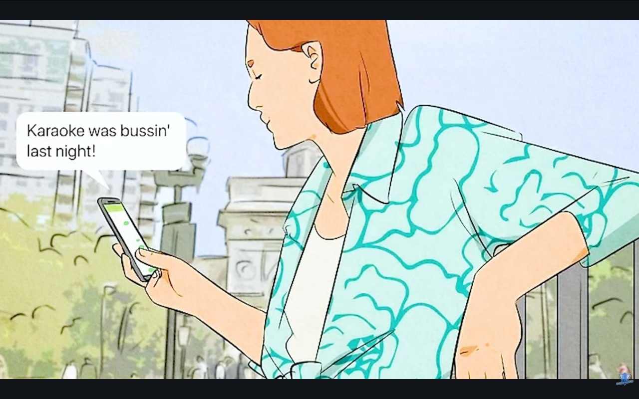 Karaoke was bussin last night - anime style illustration