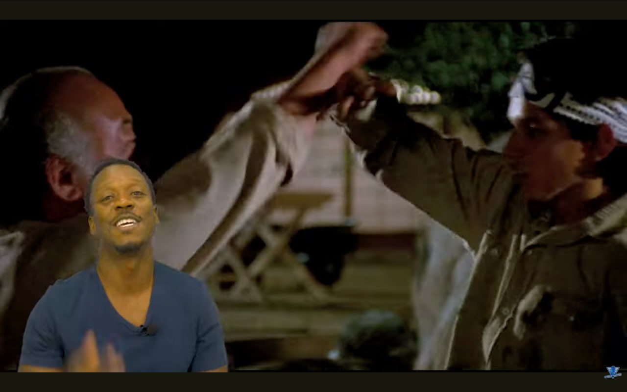 Mr. Miyagi catching fly with chopsticks - iconic scene