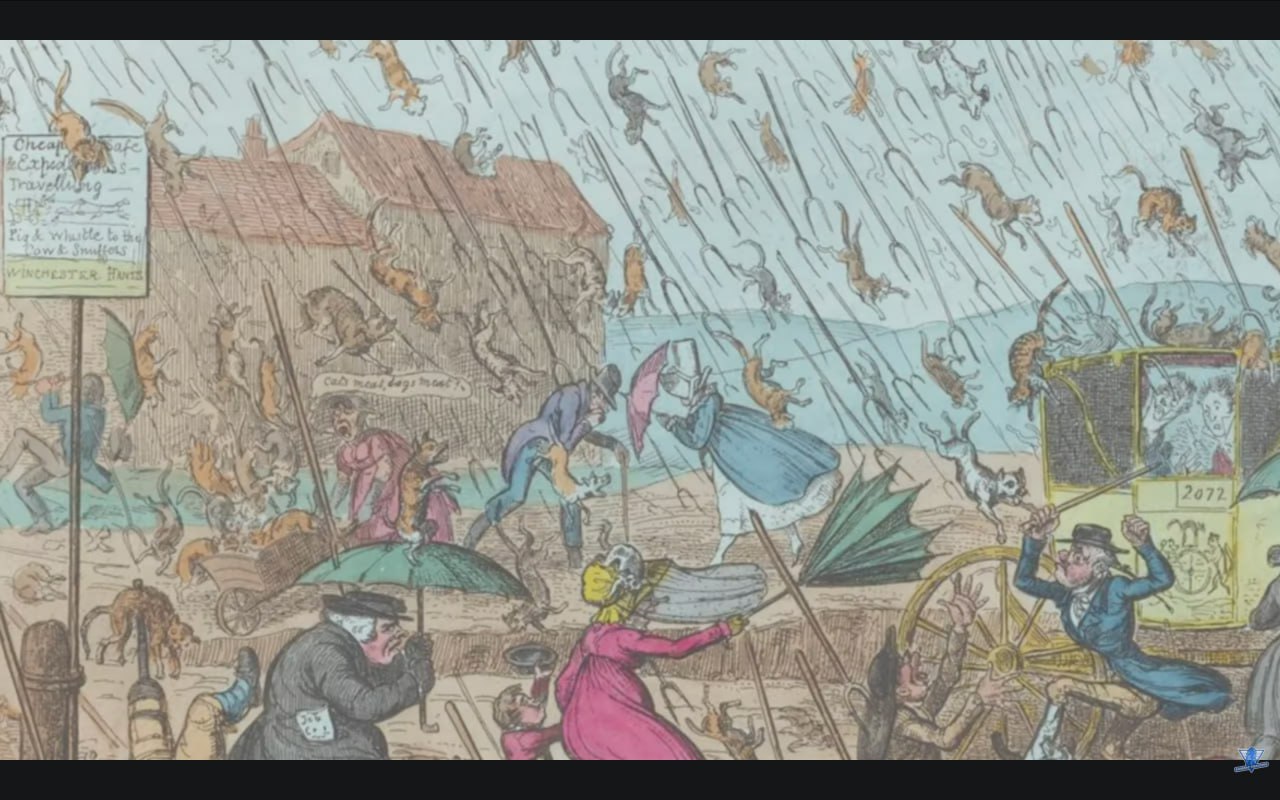 تمطر بغزارة شديدة - تعبير مجازي عن المطر الغزير