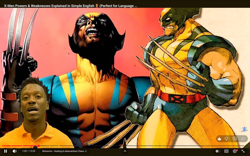 Wolverine with adamantium claws - comic art