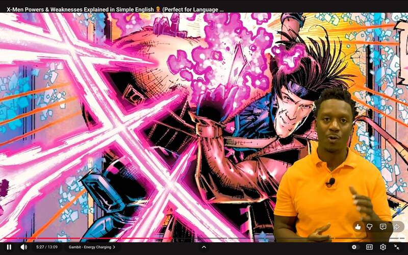 Gambit throwing charged playing cards