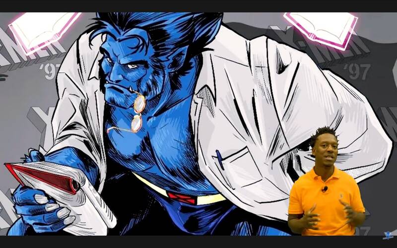 Beast the intelligent blue mutant scientist