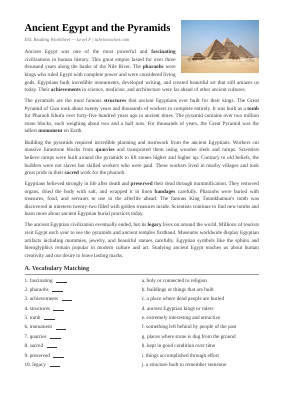 Ancient Egypt Intermediate