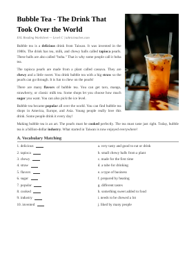 Bubble Tea Grundschule