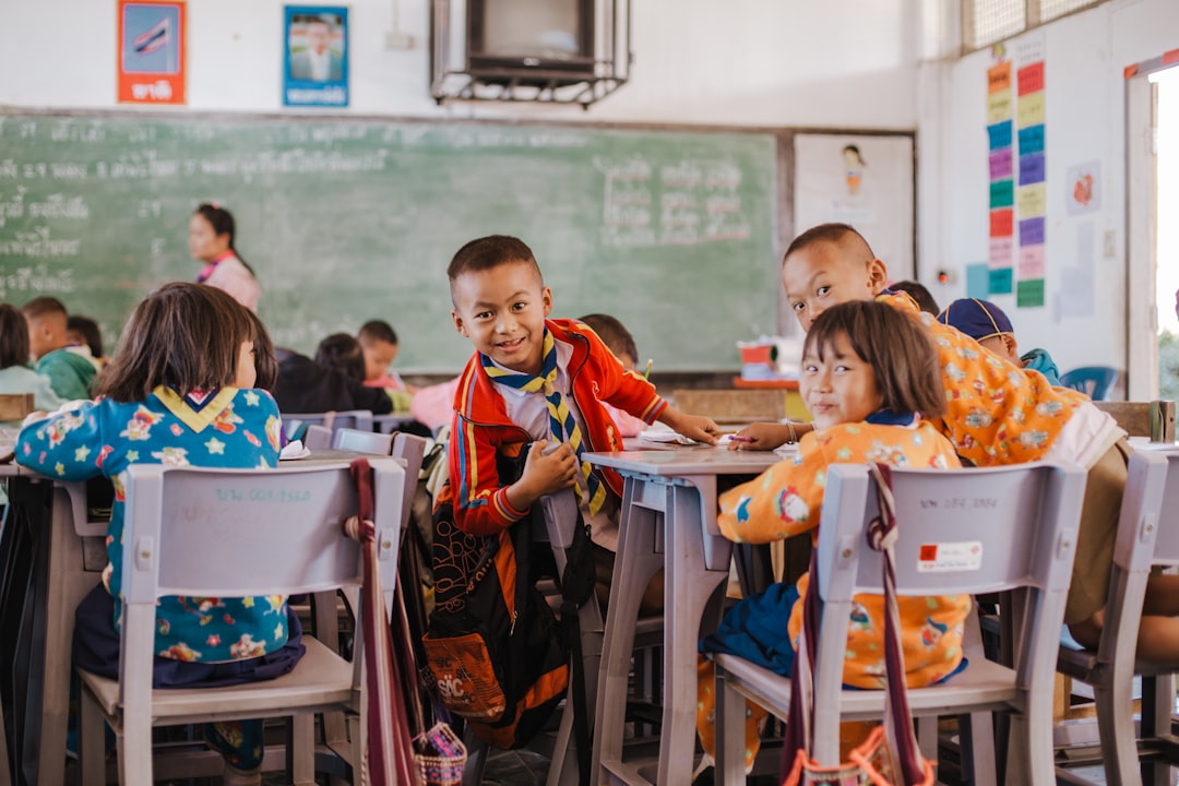 Young ESL learners at desks during differentiated instruction activity
