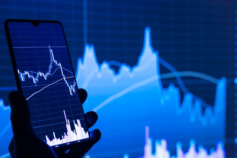 Stock market chart showing investment as a cash cow