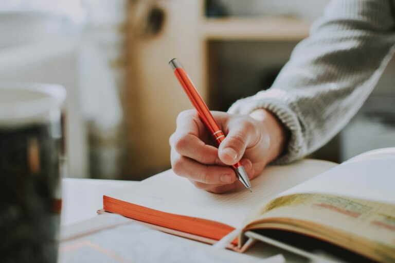 ESL writing prompts in a student journal