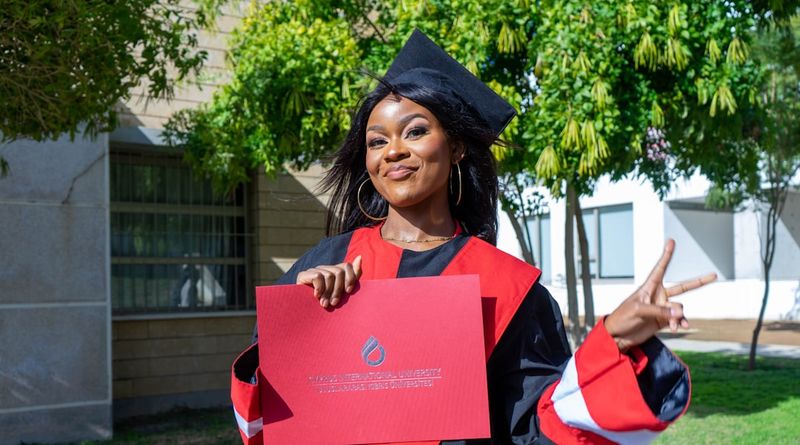 International students celebrating graduation after a study abroad program