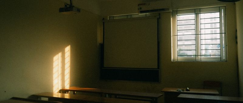 ESL students watching a film as part of pre-viewing activities
