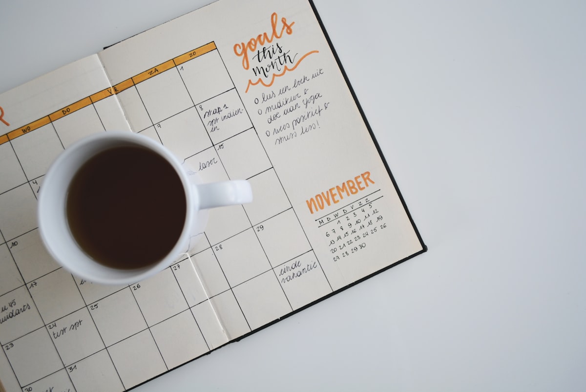 Colorful calendar representing English color idioms ESL lesson