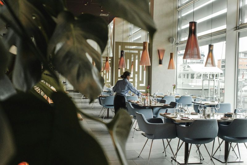 Restaurant setting for an ESL role play scenario