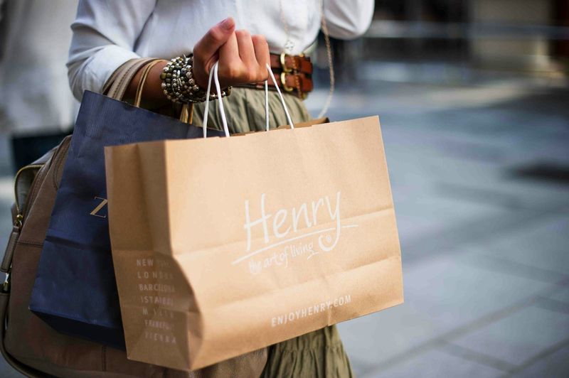 Shopping ESL role play scenario with bags