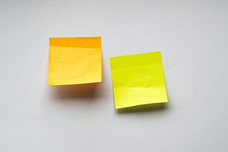 Sticky notes used as quick exit ticket ideas for end of lesson feedback