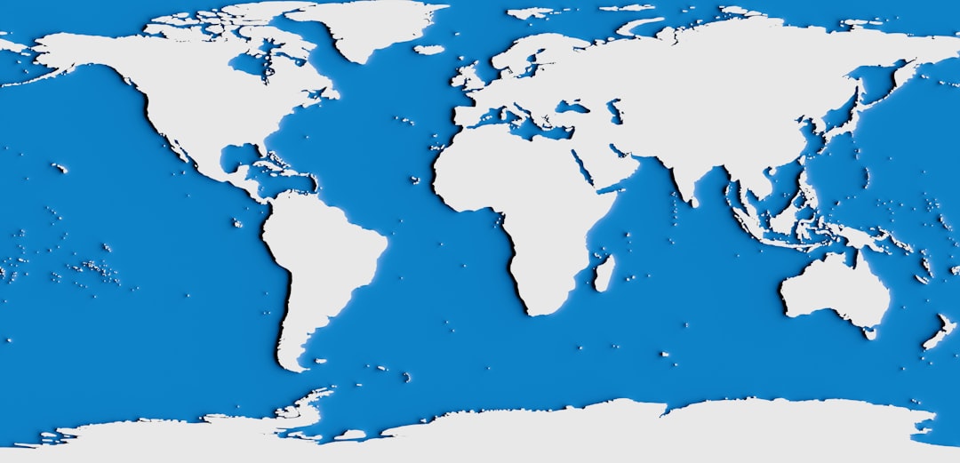 World map. 3D Render.