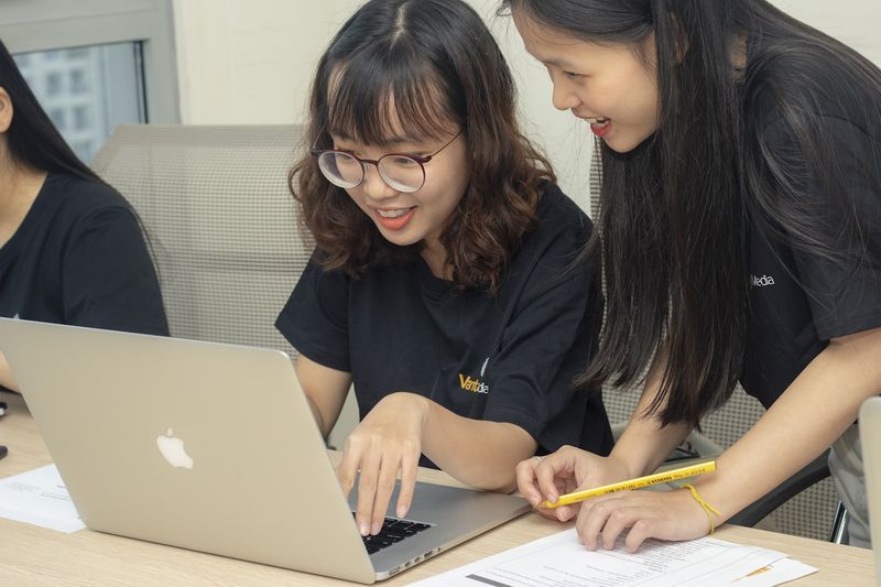 Students working through controlled practice in a PPP lesson