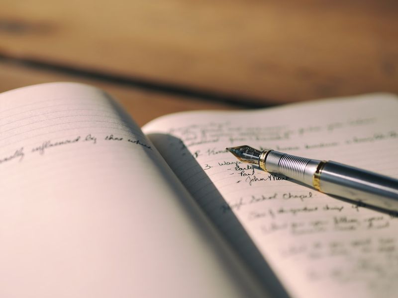 Vocabulary notebook with English collocations examples organised by type