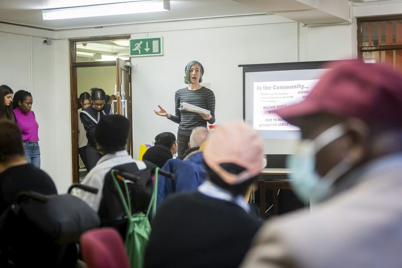 Adult English learners in a community ESL classroom