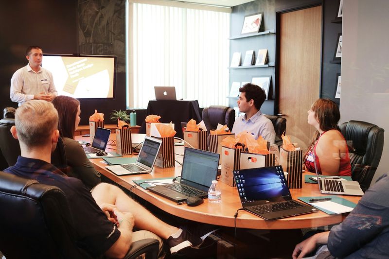 Business English training session for adult professionals