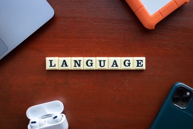 ESL homework activity — using language learning app on phone