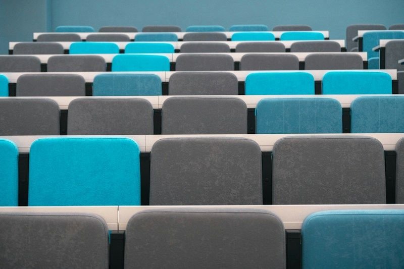 Classroom seating arranged for deaf and hard of hearing ESL students