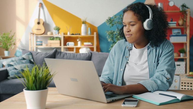 ESL student completing a Gimkit homework assignment independently at home