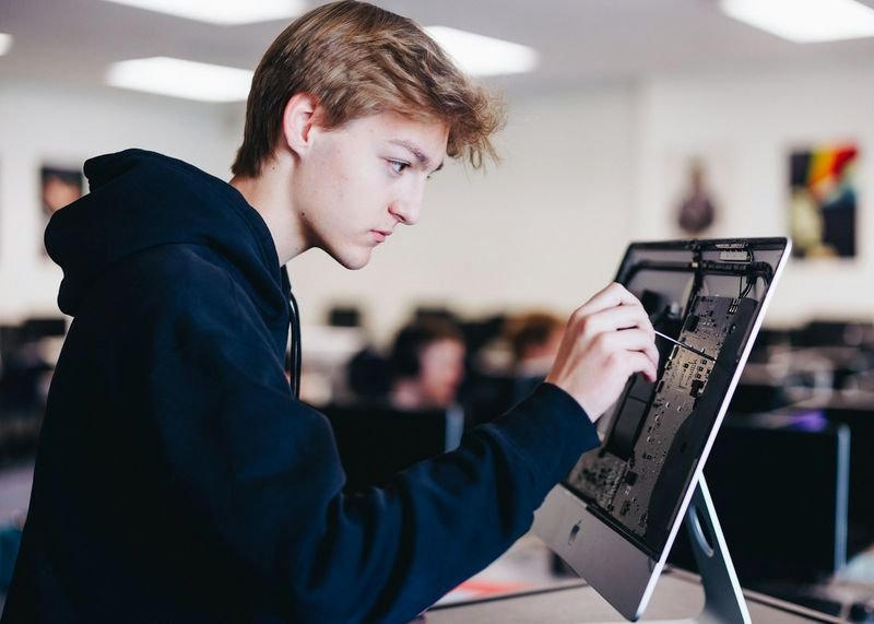 Student typing answers into a self-correcting LiveWorksheets exercise