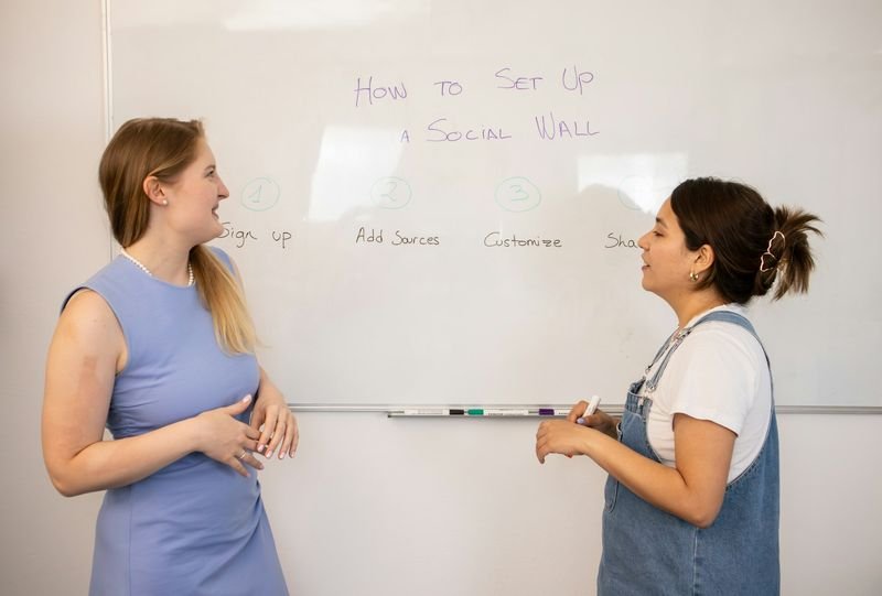 ESL teachers practicing English dialogue correction techniques
